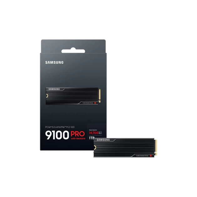 SSD Samsung 9100 PRO With Heatsink M.2 2280 1000 ГБ PCIe 5.0 NVMe чтение 14800 MB/s (8806095811673) - Фото 3 SSD Samsung 9100 PRO With Heatsink M.2 2280 1000 ГБ PCIe 5.0 NVMe чтение 14800 MB/s (8806095811673) - изображение 3