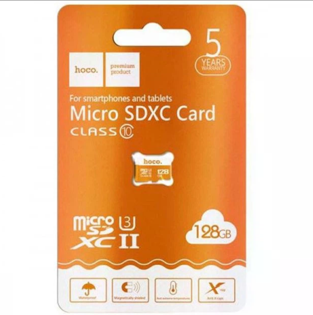 Швидкісна карта пам’яті Hoco 128GB microSDXC A2 U3 V30 Class 10, до 100 МБ/с для 4K - зображення 2