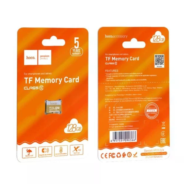Швидкісна карта пам’яті Hoco 128GB microSDXC A2 U3 V30 Class 10, до 100 МБ/с для 4K - зображення 3