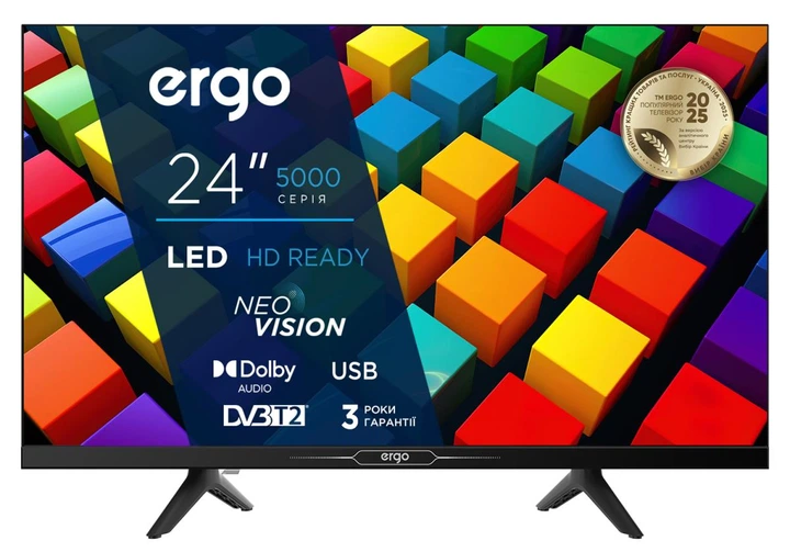 Телевізор Ergo 24JHT5000 - Фото 1 Телевізор Ergo 24JHT5000 - изображение 1