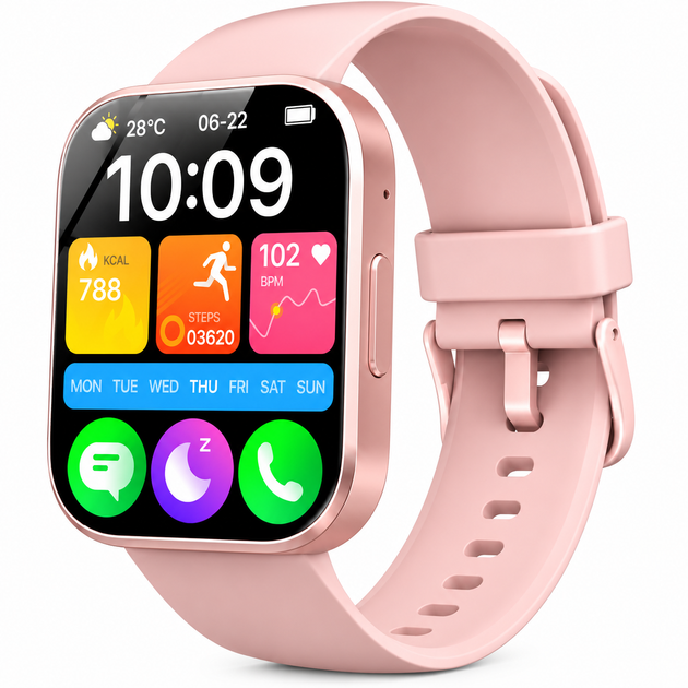Смарт-часы Oukitel BT103 AMOLED 1.91 дюйма Bluetooth Pink (6931940767057) - изображение 2