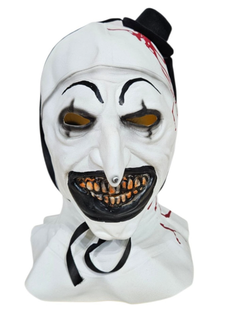 Маска Клоуна Арта из фильма "Ужасающий" (Terrifier) АВС — Реалистичная маска для Хэллоуина и косплея - Фото 2 Маска Клоуна Арта из фильма "Ужасающий" (Terrifier) АВС — Реалистичная маска для Хэллоуина и косплея - изображение 2