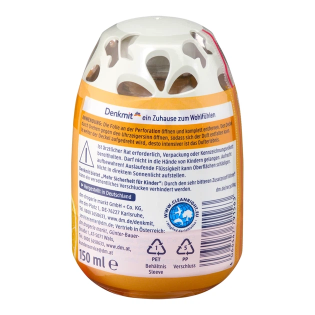 Освіжувач повітря Denkmit Raumerfrischer Lemon&Orange 150 мл, цитрусовий - Фото 2 Освіжувач повітря Denkmit Raumerfrischer Lemon&Orange 150 мл, цитрусовий - зображення 2