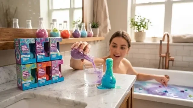 Набір з 6 інтерактивних бомбочок для ванни дитячі шипучі Kids Bath Bomb Magic Potion 26X-309 - зображення 2
