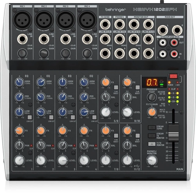 Микшерный пульт с USB MP3 BEHRINGER XENYX 1202SFX - Фото 5 Микшерный пульт с USB MP3 BEHRINGER XENYX 1202SFX - изображение 5