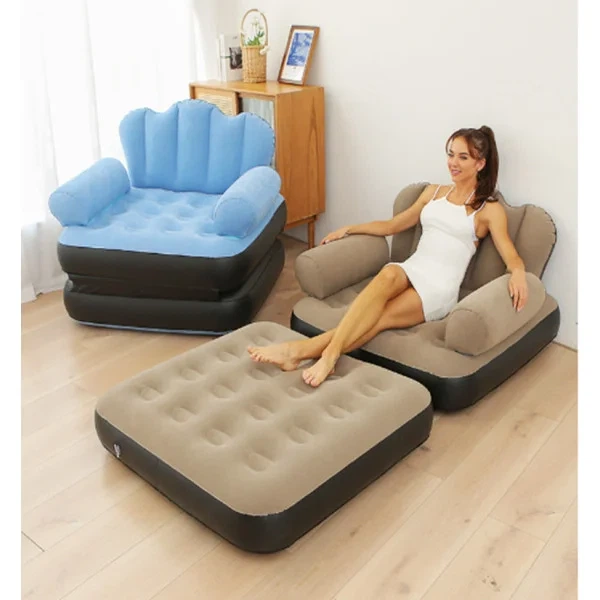 Раскладной надувной диван-кровать 86х89х64см, 178х64см Beige - изображение 7