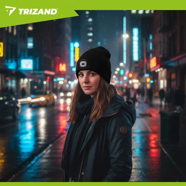 Шапка зимняя с фонариком Trizand Black (5900779947320) - изображение 8