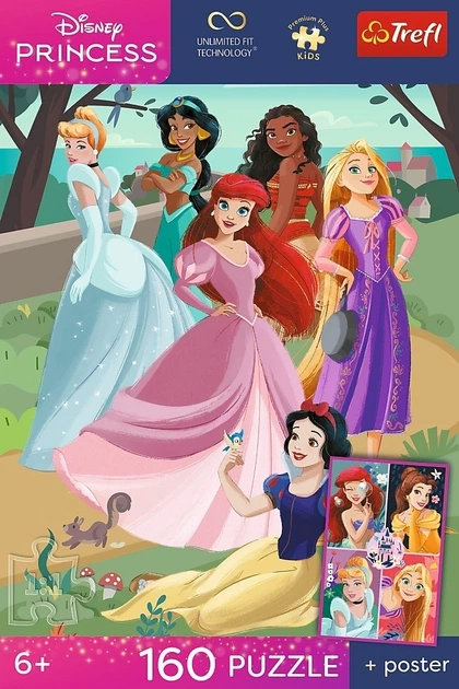 Пазл Trefl Premium Plus Kids Disney Princess Enchanted Party 160 елементів (5900511154382) - зображення 4