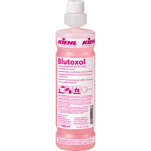 Дезинфицирующее чистящее средство для пищевых предприятий KIEHL Blutoxol 1 л - Фото 1 Дезинфицирующее чистящее средство для пищевых предприятий KIEHL Blutoxol 1 л - изображение 1