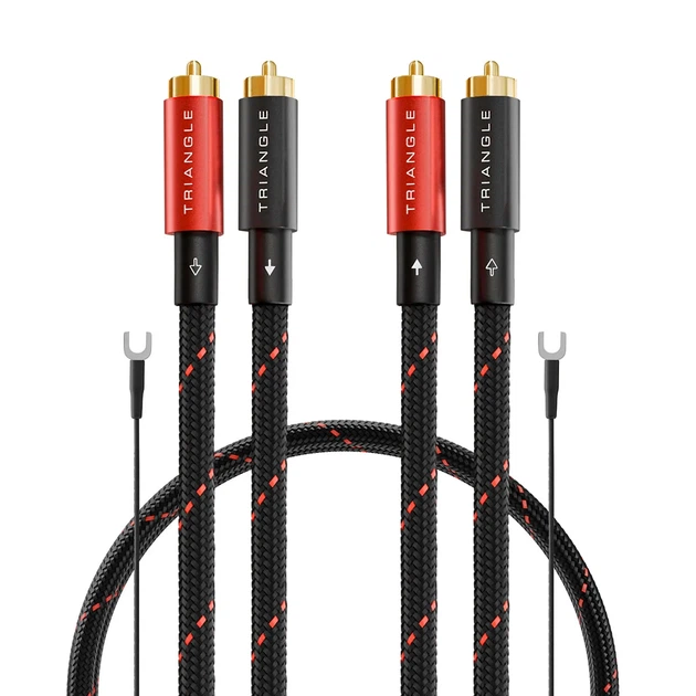 Міжблоковий кабель Triangle RED RCA 1 м, стереопара - изображение 2