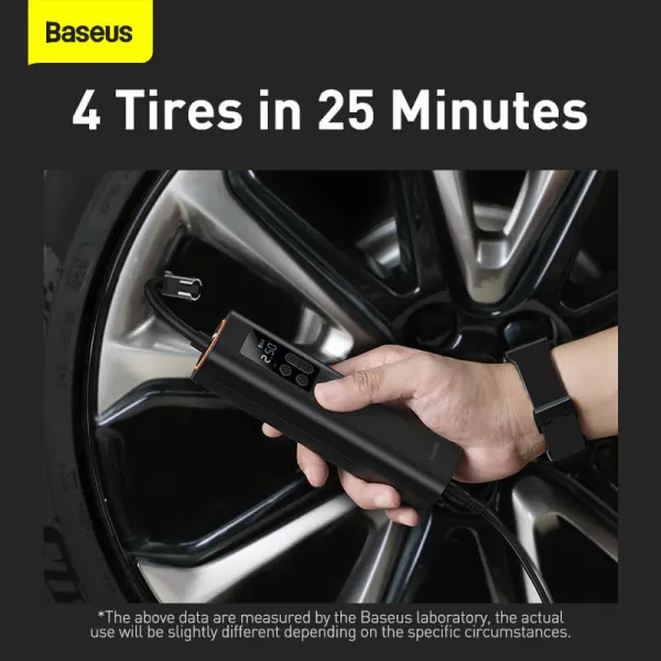 Автомобильный компрессор Baseus Super Mini Inflator Pump Black (CRCQ000001) - Фото 14 Автомобильный компрессор Baseus Super Mini Inflator Pump Black (CRCQ000001) - изображение 14