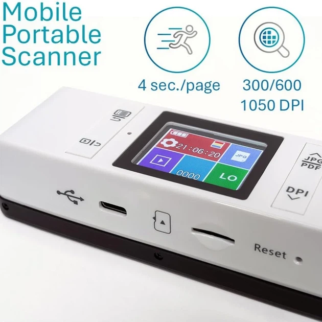 Сканер портативний Canon IRIScan Book 7 A4 1050 dpi USB microSD білий - Фото 10 Сканер портативний Canon IRIScan Book 7 A4 1050 dpi USB microSD білий - зображення 10
