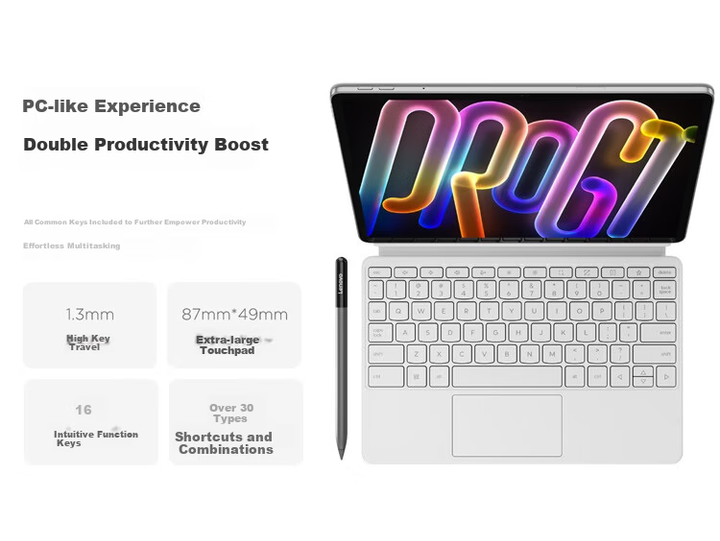 Чохол-клавіатура для планшета Lenovo Xiaoxin Pad Pro GT White - Фото 3 Чохол-клавіатура для планшета Lenovo Xiaoxin Pad Pro GT White - зображення 3