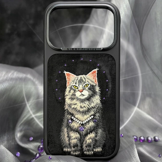 Чохол для смартфона Apple iPhone 18 Pro Max/iPhone 17 Pro Max Nimmy Lucky Fashion Cat MagSafe Black (6980002140710) - зображення 7