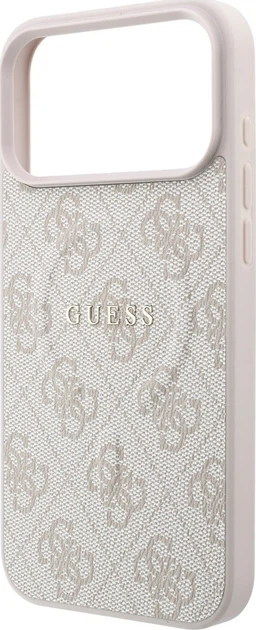Чохол для смартфона Apple iPhone 18 Pro/iPhone 17 Pro Guess Embossed 4G Ring Classic MagSafe Pink (3666339680015) - зображення 6