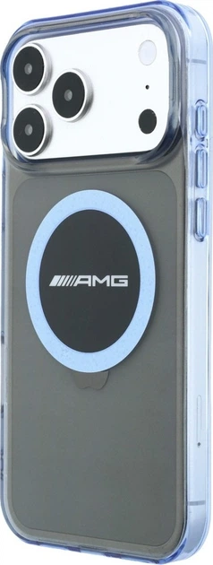 Чохол для смартфона Apple iPhone 18 Pro Max/iPhone 17 Pro Max AMG IML Transparent Bicolor Block MagSafe Black-Blue (3666339664404) - зображення 3