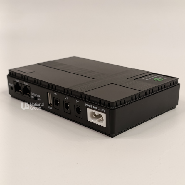 Источник бесперебойного питания для роутера и модема 18 Вт, Mini UPS с PoE для резервного питания ONU-терминалов и сетевого оборудования с выходами DC 5В/9В/12В, USB, LAN RJ45, Чёрный, NET-18-Black - изображение 7