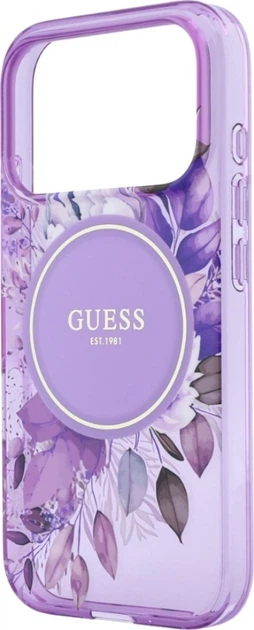 Чохол для смартфона Apple iPhone 18 Pro/iPhone 17 Pro Guess IML Flowers Pearl Strap MagSafe Purple (3666339681265) - зображення 5