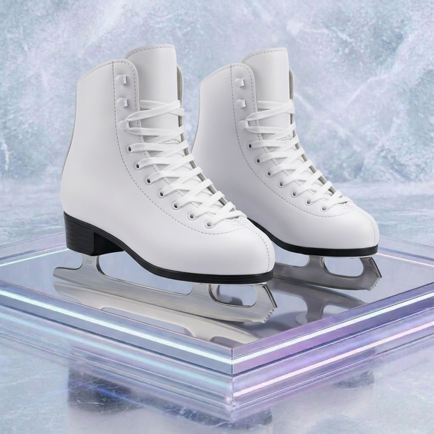 Коньки фигурные белые SP-Sport Ice Skate 9819 размер 38 White - изображение 6