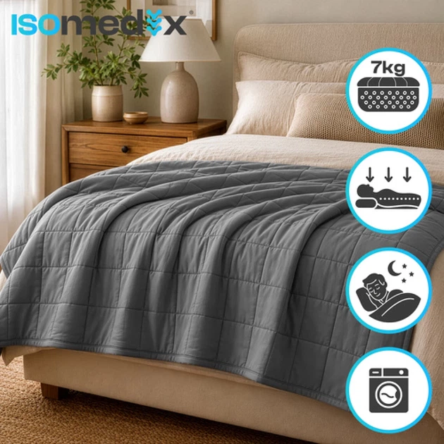 Утяжеленное одеяло Isomedix 200x150 см 7 кг Gray (5900779965935) - Фото 5 Утяжеленное одеяло Isomedix 200x150 см 7 кг Gray (5900779965935) - изображение 5