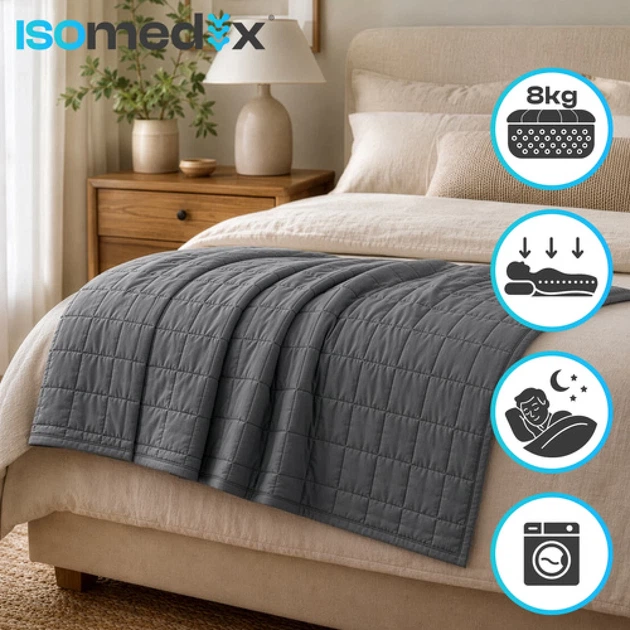 Утяжеленное одеяло Isomedix 200x150 см 8 кг Gray (5900779966741) - Фото 5 Утяжеленное одеяло Isomedix 200x150 см 8 кг Gray (5900779966741) - изображение 5