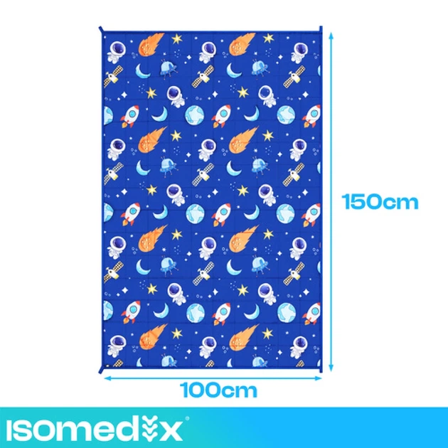 Утяжеленное одеяло Isomedix 100x150 см 3 кг Blue (5900779965836) - Фото 3 Утяжеленное одеяло Isomedix 100x150 см 3 кг Blue (5900779965836) - изображение 3