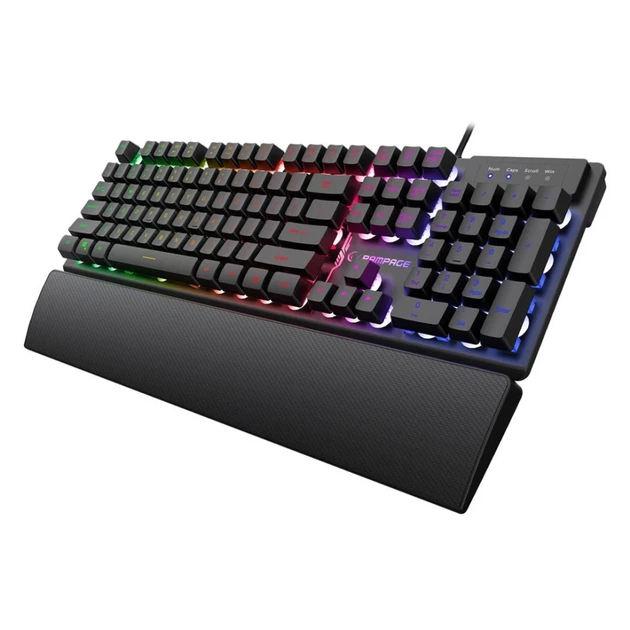Комплект клавиатура + мышь Rampage Fortuna игровой с ковриком 12800 DPI Black (8680096148873) - Фото 4 Комплект клавиатура + мышь Rampage Fortuna игровой с ковриком 12800 DPI Black (8680096148873) - изображение 4