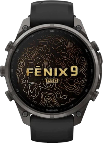 Smartwatch Garmin Fenix 9 Pro 47 mm inReach Carbon Gray DLC Titanium with Black/Pebble Grey Silicone Band (010-04336-11) - Zdjęcie 3 Smartwatch Garmin Fenix 9 Pro 47 mm inReach Carbon Gray DLC Titanium with Black/Pebble Grey Silicone Band (010-04336-11) - obraz 3