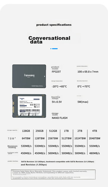 SSD диск Fanxiang FP325T 512GB 2.5" SATAIII TLC (FP325T-512G) - Фото 9 SSD диск Fanxiang FP325T 512GB 2.5" SATAIII TLC (FP325T-512G) - изображение 9