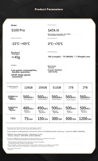 SSD диск Fanxiang S100PRO 1TB 2.5" SATAIII TLC (S100PRO-1TB) - Фото 7 SSD диск Fanxiang S100PRO 1TB 2.5" SATAIII TLC (S100PRO-1TB) - изображение 7