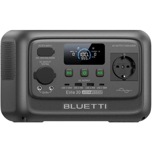 Зарядна станція BLUETTI Elite 30 V2 600W 288Wh (ELITE30V2GRAY) - Фото 2 Зарядна станція BLUETTI Elite 30 V2 600W 288Wh (ELITE30V2GRAY) - зображення 2