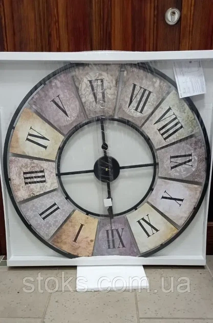 Винтажные настенные часы Vintage Metal большие металлические часы 80см - Фото 2 Винтажные настенные часы Vintage Metal большие металлические часы 80см - изображение 2