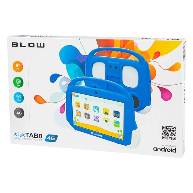 Планшет Blow KidsTab8 4G 4/64GB с чехлом Blue (5900804135937) - Фото 3 Планшет Blow KidsTab8 4G 4/64GB с чехлом Blue (5900804135937) - изображение 3