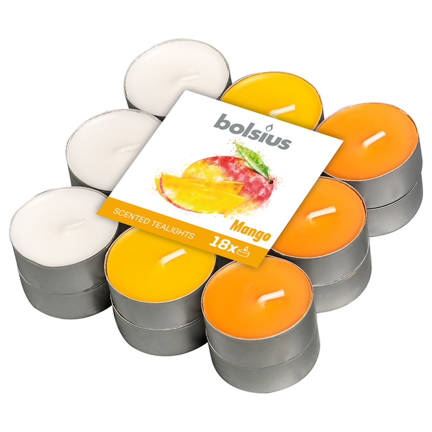 Zestaw świec zapachowych Bolsius Mango 18 szt (8717847190079) - Zdjęcie 1 Zestaw świec zapachowych Bolsius Mango 18 szt (8717847190079) - obraz 1