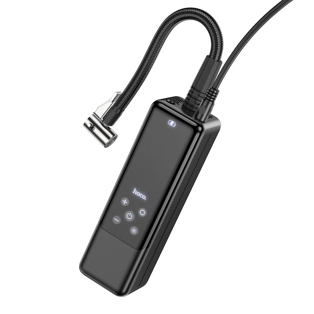 Автомобільний насос HOCO ZP5 May smart air pump Black - зображення 2
