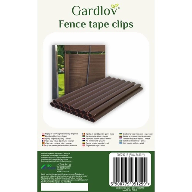 Клипсы для ленты забора Gardlov 20 шт Brown (5900779951259) - изображение 2