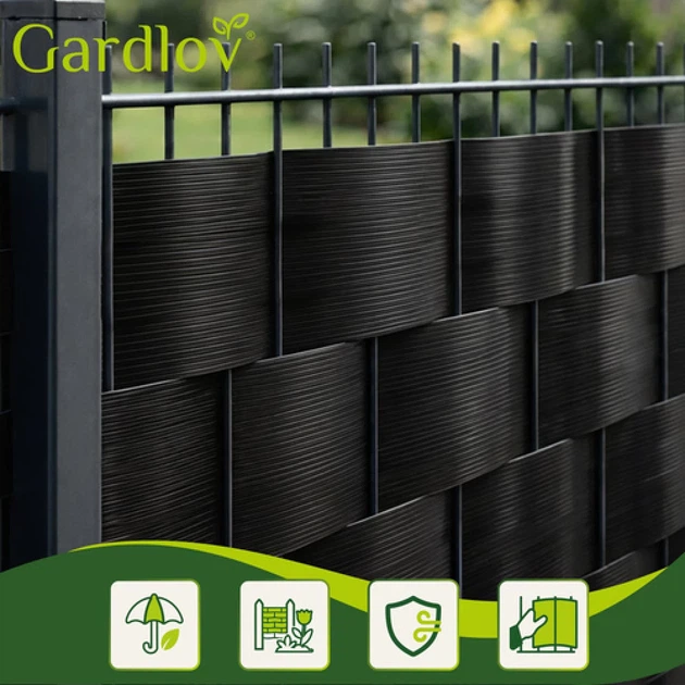 Лента для забора Gardlov 19 см x 26 м 700 г/м² Anthracite (5900779951679) - изображение 5