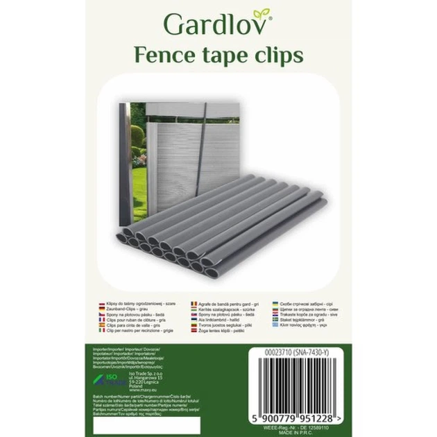 Клипсы для ленты забора Gardlov 20 шт Gray (5900779951228) - изображение 2