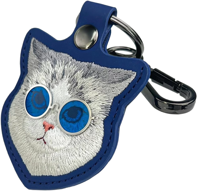 Etui-brelok Nimmy do AirTag Glasses Cool Cat Blue (6971080318689) - obraz 5