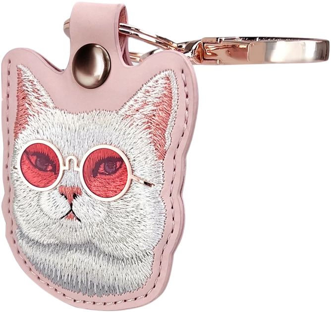 Etui-brelok Nimmy do AirTag Glasses Cool Cat Pink (6971080318696) - obraz 3