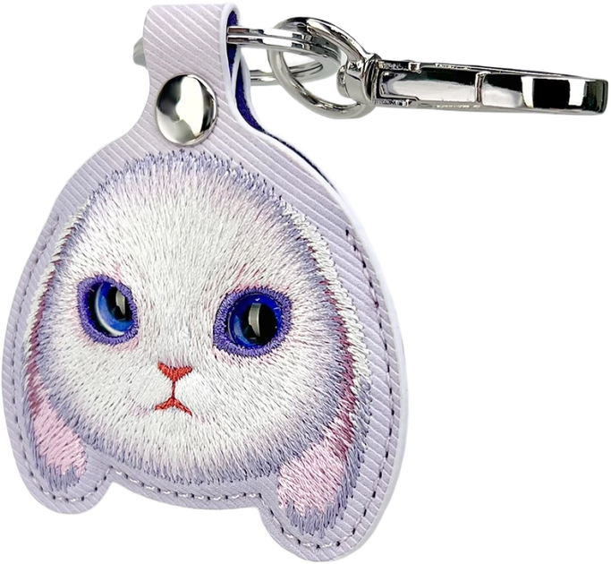 Etui-brelok Nimmy do AirTag Big Eyed Pet 2.0 Rabbit Purple (6971080318658) - obraz 3