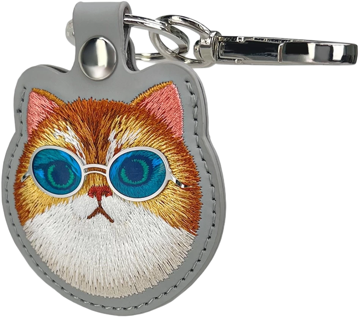 Чохол-брелок Nimmy для AirTag Glasses Cool Cat Grey (6971080310041) - Фото 3 Чохол-брелок Nimmy для AirTag Glasses Cool Cat Grey (6971080310041) - зображення 3