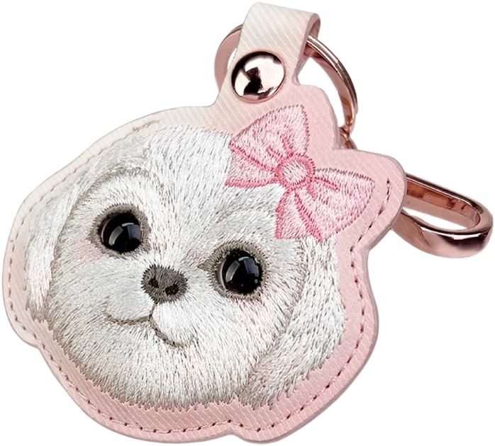 Etui-brelok Nimmy do AirTag New Big Eyed Pet 2.0 Dog Pink (6971080311796) - obraz 3