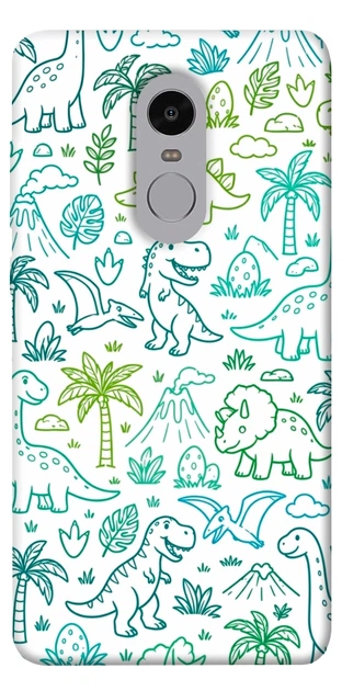 Чехол для Xiaomi Redmi Note 4X с принтом Dino pattern - Фото 1 Чехол для Xiaomi Redmi Note 4X с принтом Dino pattern - изображение 1