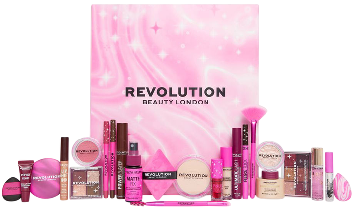 Kalendarz adwentowy Makeup Revolution z 24 okienkami (5057566912938) - Zdjęcie 1 Kalendarz adwentowy Makeup Revolution z 24 okienkami (5057566912938) - obraz 1