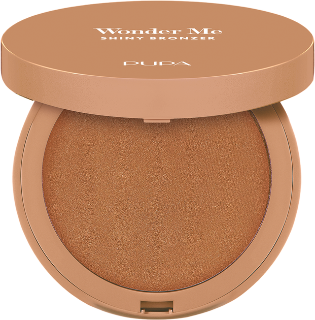 Bronzer do twarzy Pupa Wonder Me Shiny rozświetlający 004 Dark Warm 6 g (8011607401314) - Zdjęcie 1 Bronzer do twarzy Pupa Wonder Me Shiny rozświetlający 004 Dark Warm 6 g (8011607401314) - obraz 1