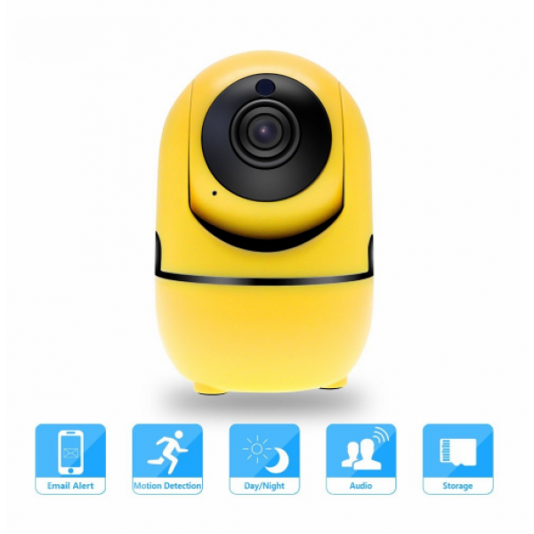Радіоняня Unitoptek з датчиком руху і камерою Yellow - зображення 5