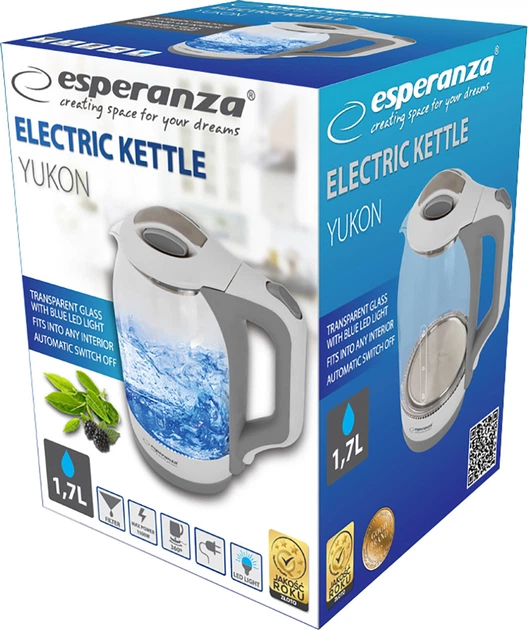 Електрочайник ESPERANZA EKK025W - зображення 3