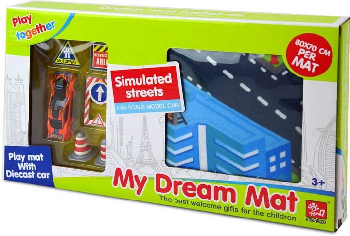 Коврик игровой детский Shantou My Dream Mat Оранжевая машинка (SQ80673 ...