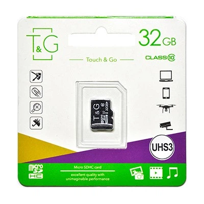 Карта памяти MicroSDHC 32GB UHS-I U3 Class 10 T&G - Фото 1 Карта памяти MicroSDHC 32GB UHS-I U3 Class 10 T&G - изображение 1